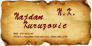 Najdan Kuruzović vizit kartica